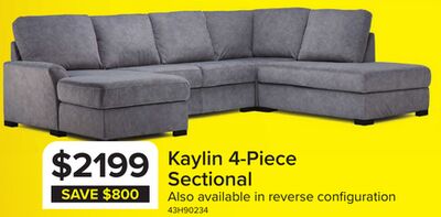 Kaylin 4-Piece Sectional with Right-Facing Chai…