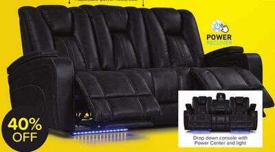 San Antonio Dual Power Reclining Sofa - Grey