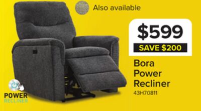 Bora Power Recliner - Dark Grey