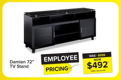 Damien 72" Flat Panel Television Stand - Black