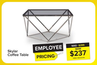 Skylar 31.5" Coffee Table - Silver and Black