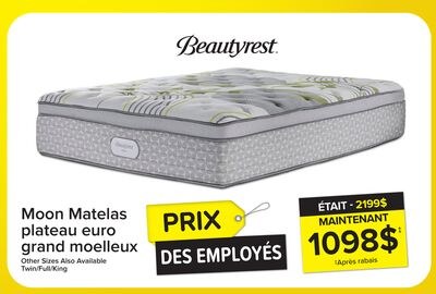 Beautyrest Max Moon plateau euro moelleux Matel…