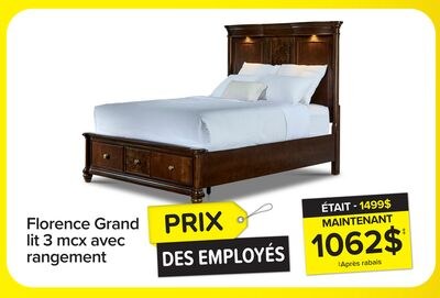 Florence Lit très grand avec rangement 3 mcx - …