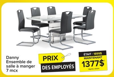 Danny Salle à manger 7 mcx avec rallonge – blan…