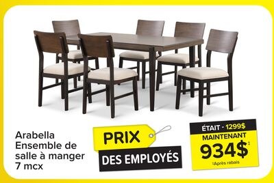 Arabella Salle à manger 7 mcx – noir, brun