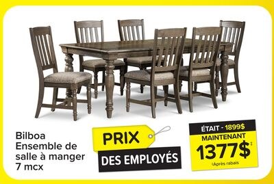 Bilboa Salle à manger 7 mcx avec rallonge – chê…