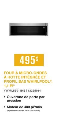 Whirlpool Four micro-ondes avec hotte intégrée …