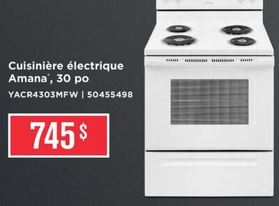 Amana Cuisinière électrique 4,8 pi³ blanc YACR4…
