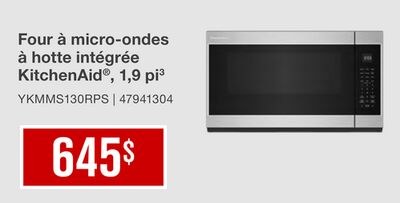 KitchenAid Four micro-ondes 1,9 pi cu avec hott…