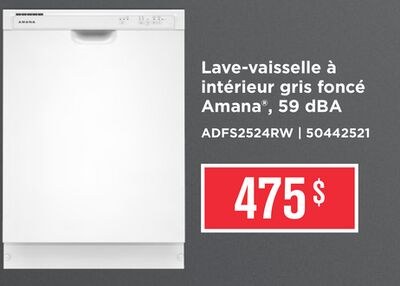 Lave-vaisselle à intérieur gris foncé Amana®, 5…