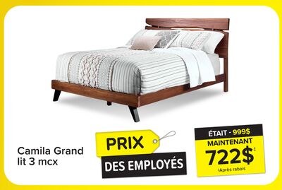 Camila Lit très grand 3 mcx – brun rustique