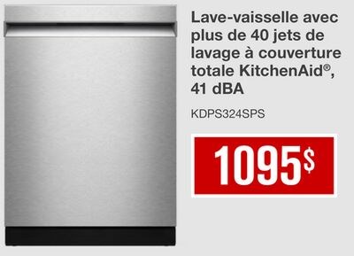 KitchenAid Lave-vaisselle 41dBA acier inoxydabl…