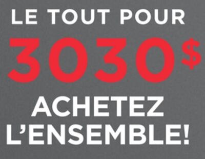 LE TOUT POUR 3030$