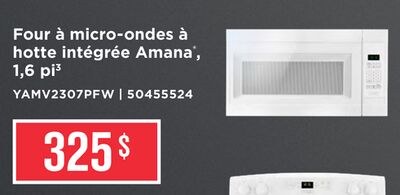 Amana Four micro-ondes avec hotte intégrée 1,6 …