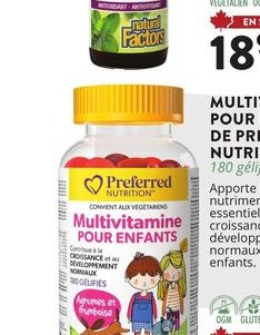 MULTIVITAMINE POUR ENFANTS DE PREFERRED NUTRITI…