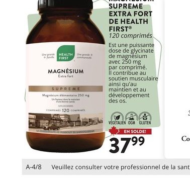 Health First Magnésium Suprême Extra Fort