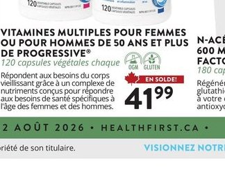 Vitamines Multiples pour Femmes de Progressive