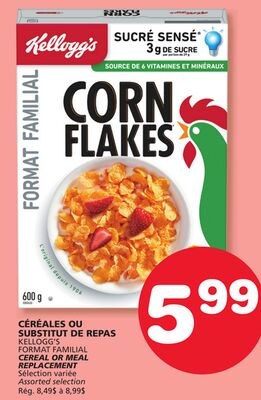 KELLOGG'S CEREAL OR MEAL REPLACEMENT