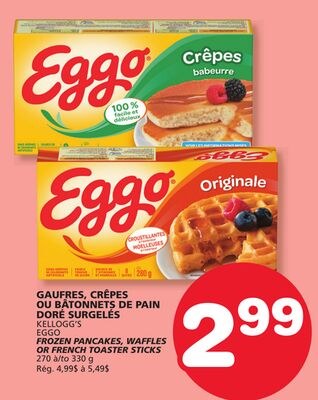 KELLOGG'S EGGO FROZEN PANCAKES, WAFFLES OR FREN…