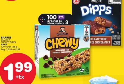 QUAKER CHEWY, DIPPS BARS