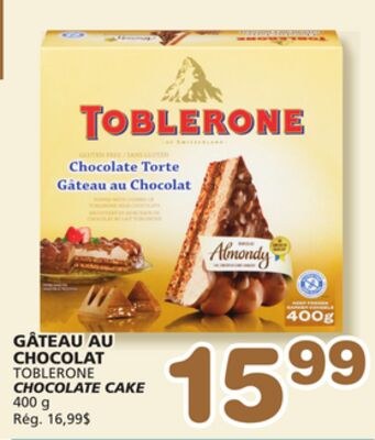 TOBLERONE CHOCOLATE CAKE
