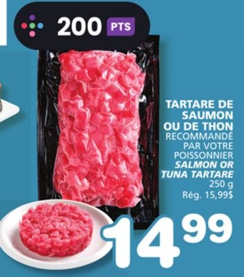 RECOMMANDÉ PAR VOTRE POISSONNIER SALMON OR TUNA…