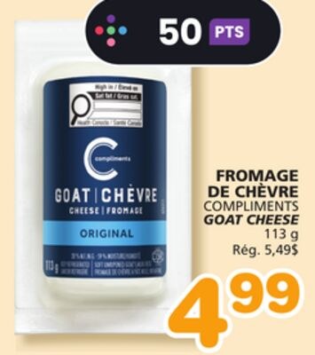 COMPLIMENTS GOAT CHEESE
