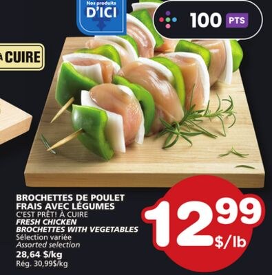 C'EST PRÊT! À CUIRE FRESH CHICKEN BROCHETTES WI…