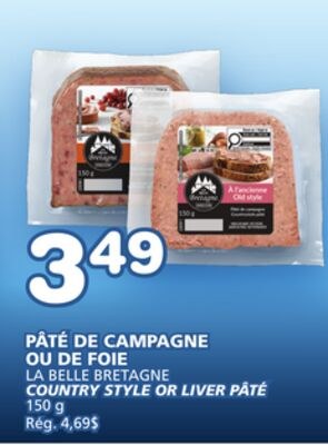 LA BELLE BRETAGNE COUNTRY STYLE OR LIVER PÂTÉ