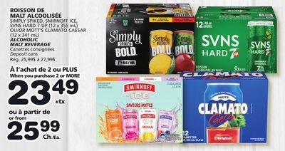 SIMPLY SPIKED, SMIRNOFF ICE, SVNS HARD 7-UP (12…
