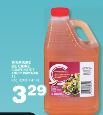 COMPLIMENTS CIDER VINEGAR
