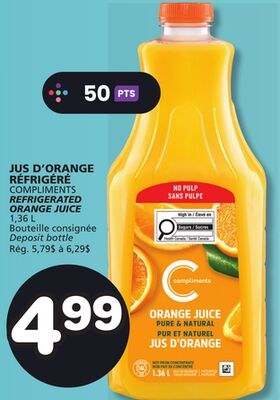 COMPLIMENTS REFRIGERATED ORANGE JUICE