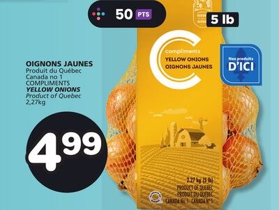 COMPLIMENTS YELLOW ONIONS