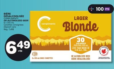 COMPLIMENTS DE-ALCOHOLIZED BEER