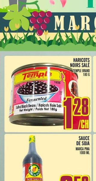 Haricots noirs salé Tempo
