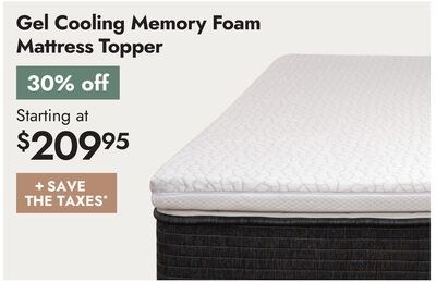 Gel Cooling Memory Foam Mattress Topper