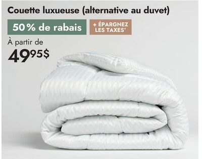 Couette luxueuse (alternative au duvet)