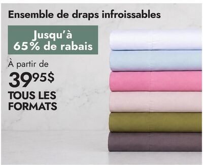Ensemble de draps infroissables