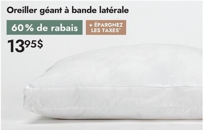 Oreiller géant à bande latérale