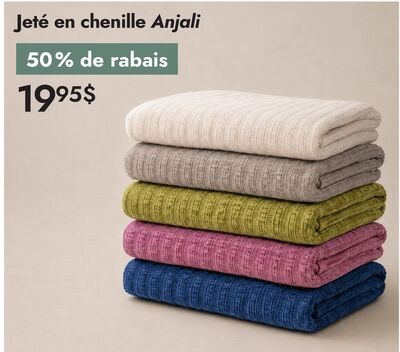 Jeté en chenille Anjali