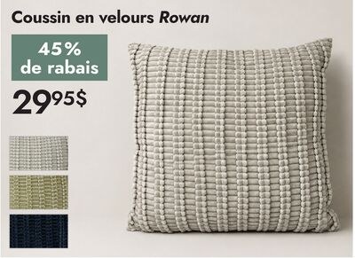 Coussin en velours Rowan