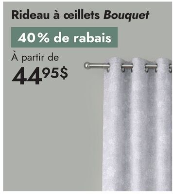 Rideau à œillets Bouquet