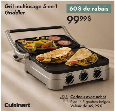 Gril multiusage 5-en-1 Griddler