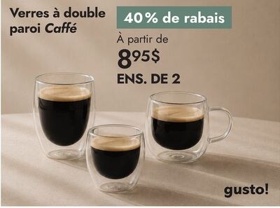 Verres à double paroi Caffé