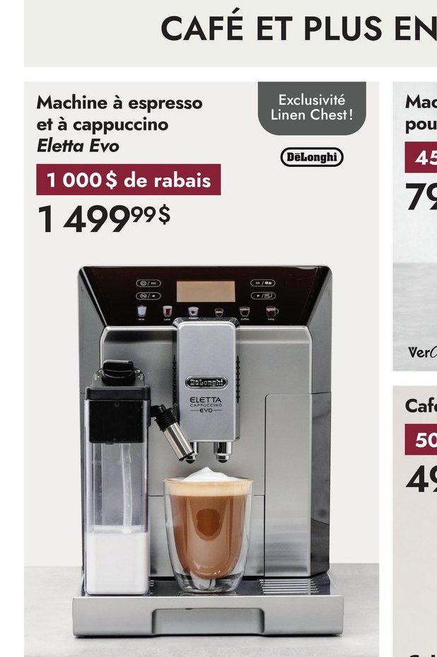 Machine à espresso et à cappuccino Eletta Evo