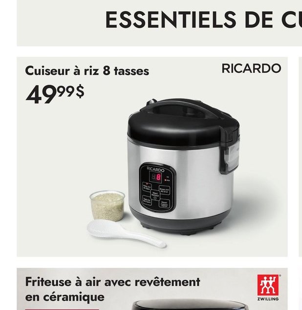 Ricardo Cuiseur à riz 8 tasses
