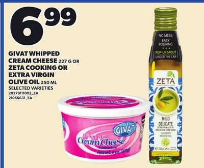 GIVAT WHIPPED CREAM CHEESE, 227 G OR ZETA COOKI…