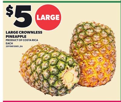 LARGE CROWNLESS PINEAPPLE, EACH