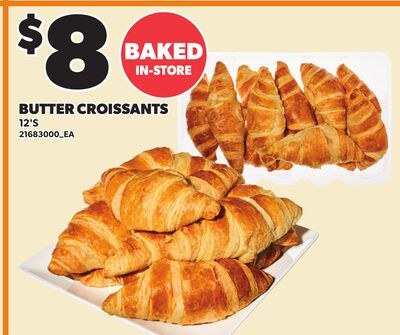 BUTTER CROISSANTS, 12'S