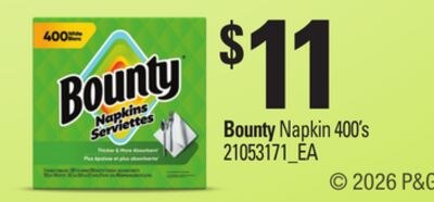 BOUNTY NAPKIN, 400'S